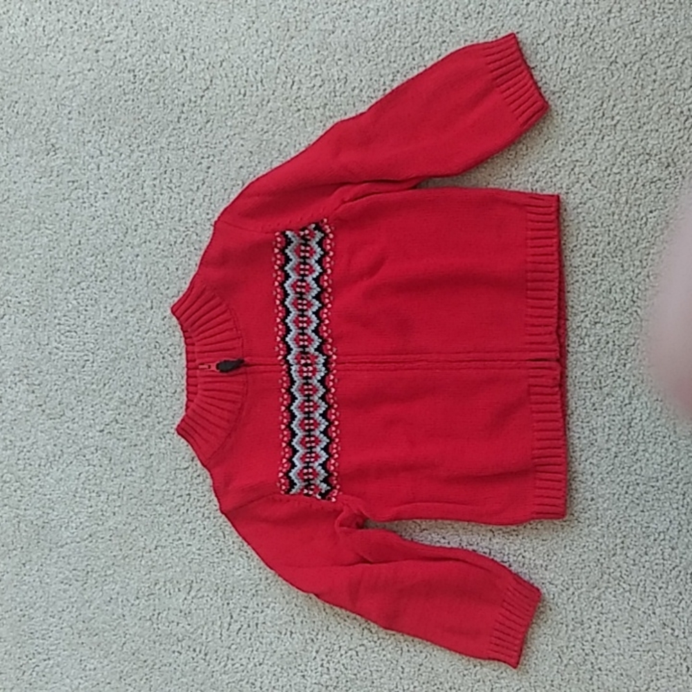 Carter's boys zippered cotton sweater
